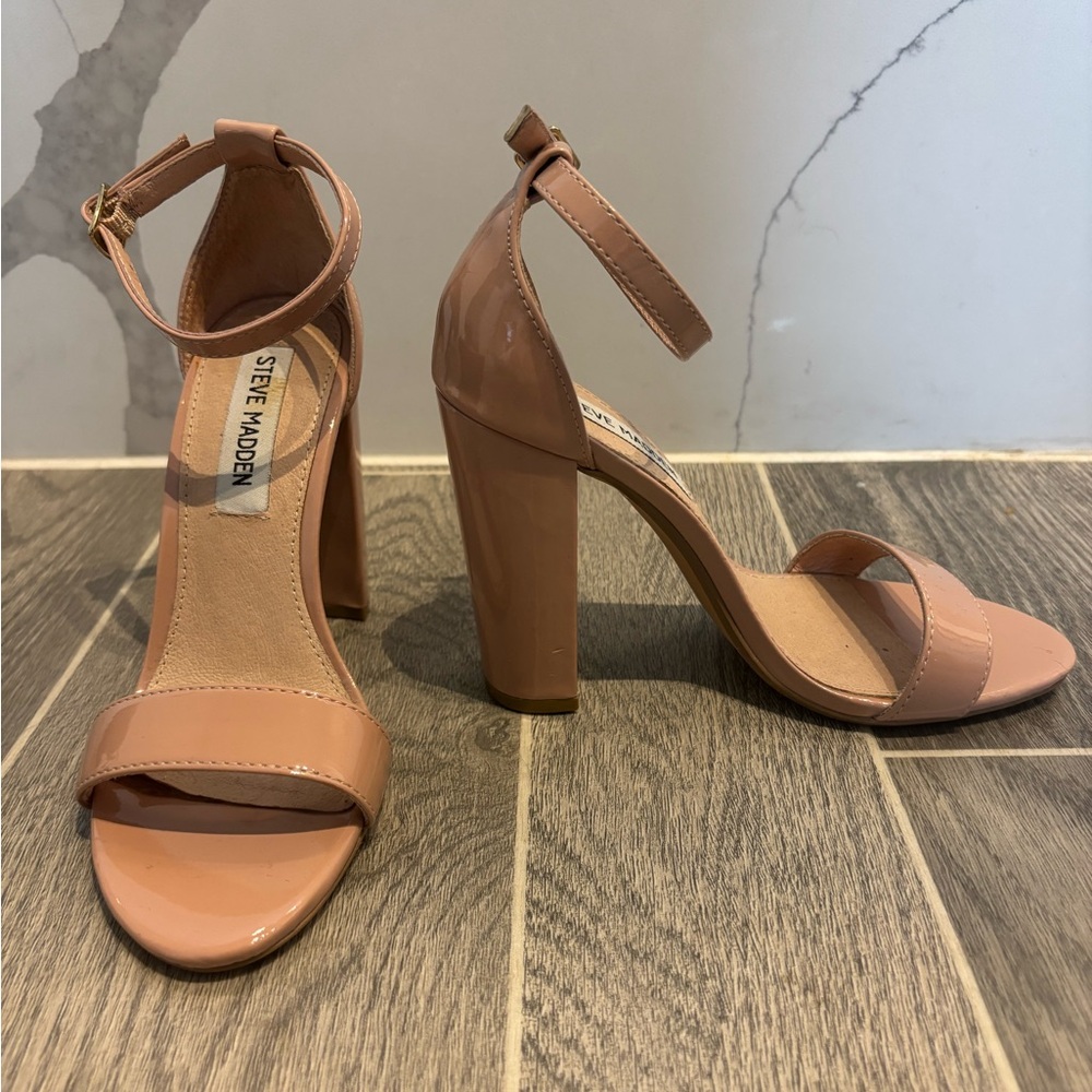 Steve Madden Women's Nude Block Heel Sandals